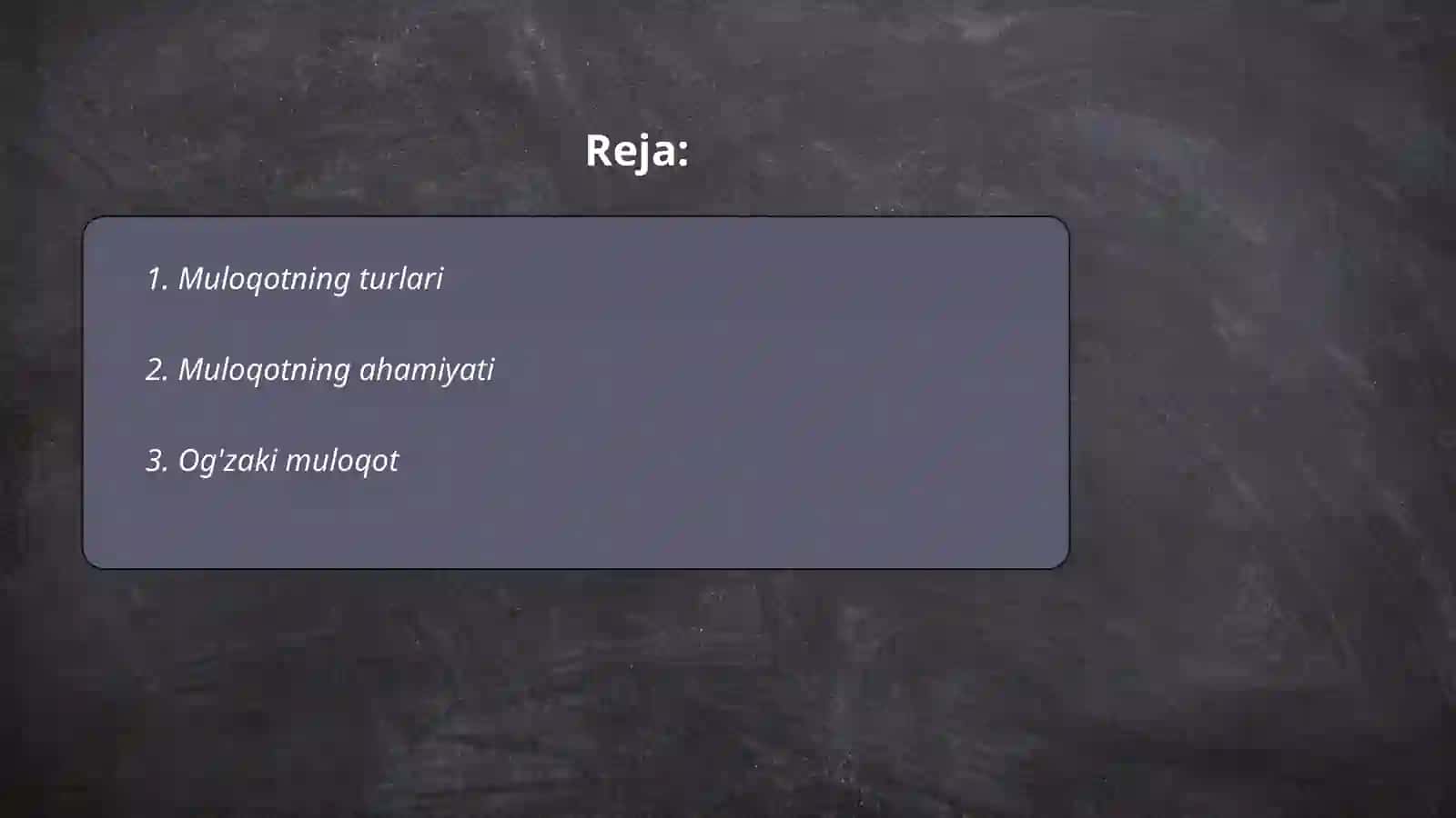 Muloqot haqida tushuncha 2