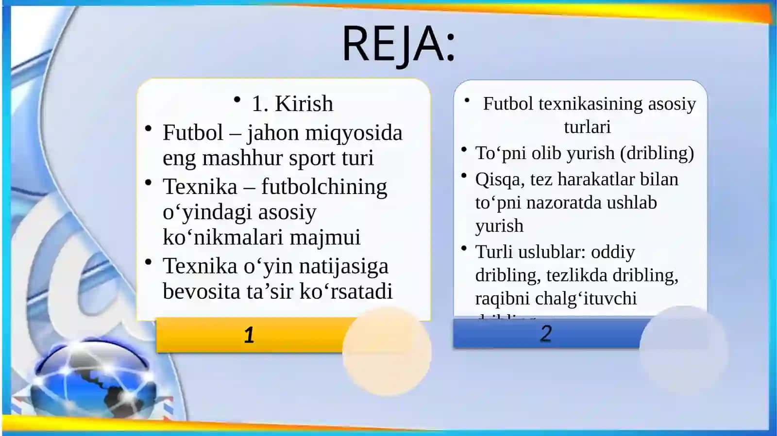 FUTBOL TEXNIKASI 2