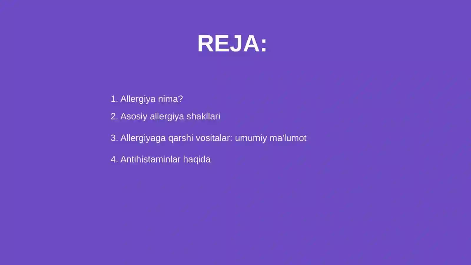Allergiyaga qarshi vositalar 2