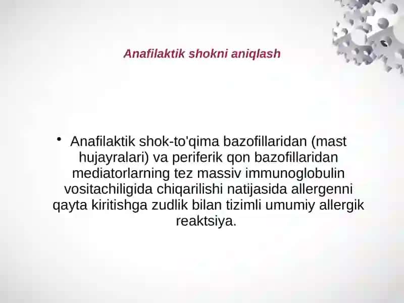 Anafilaktik shok va uni davolash 2