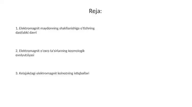 Olamning Elektromagnit manzarasiga oʻtish davri 2
