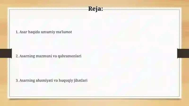 Asarlar haqida umumiy ma'lumot 2