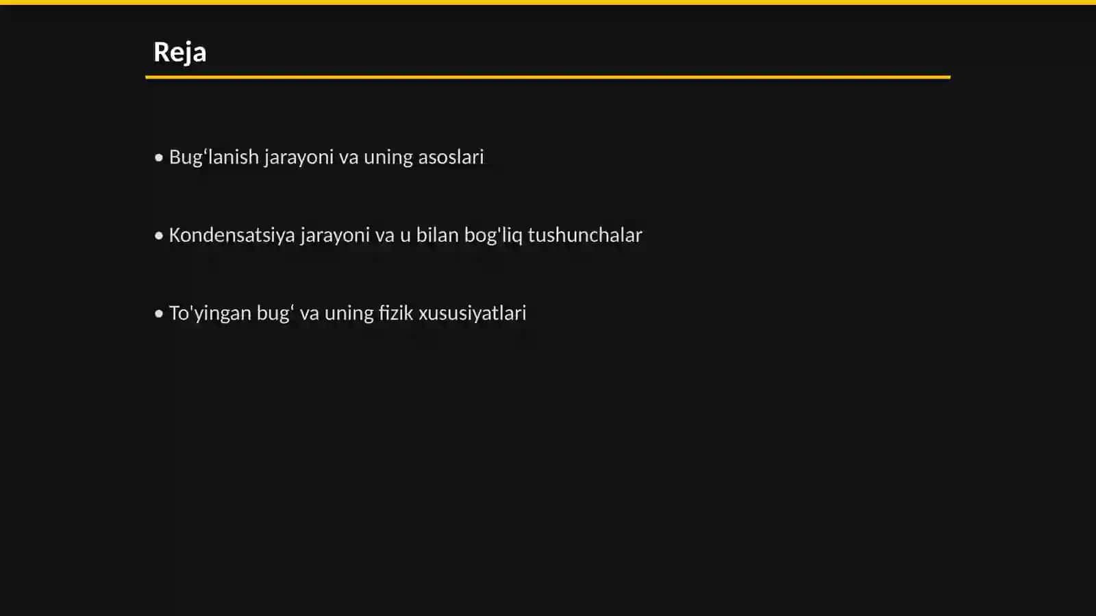 Bugʻlanish. Kondensatsiya. To'yingan bug‘. Namlik. Suyuqliklarning qaynashi 2
