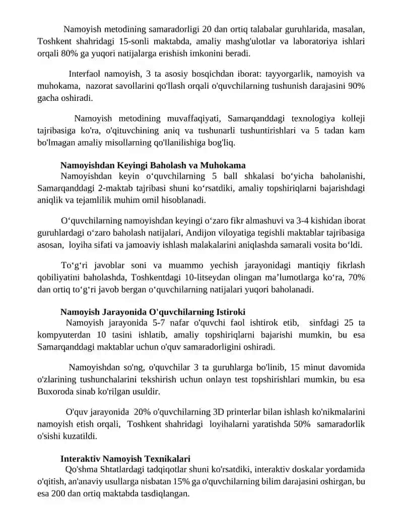 Texnologiya darslarida koʻrgazmalilik metodi 2