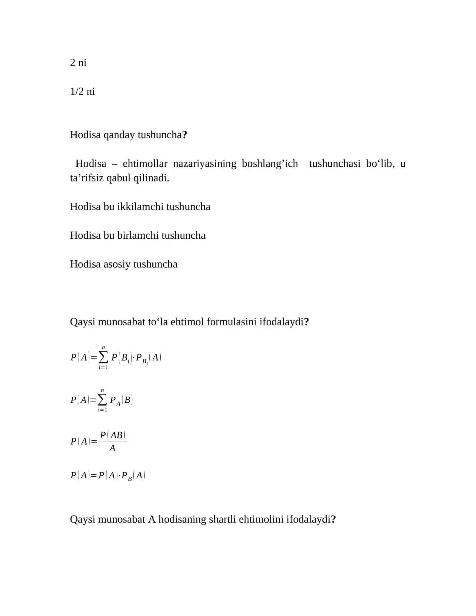 Diskret tasodifiy miqdorlar 2