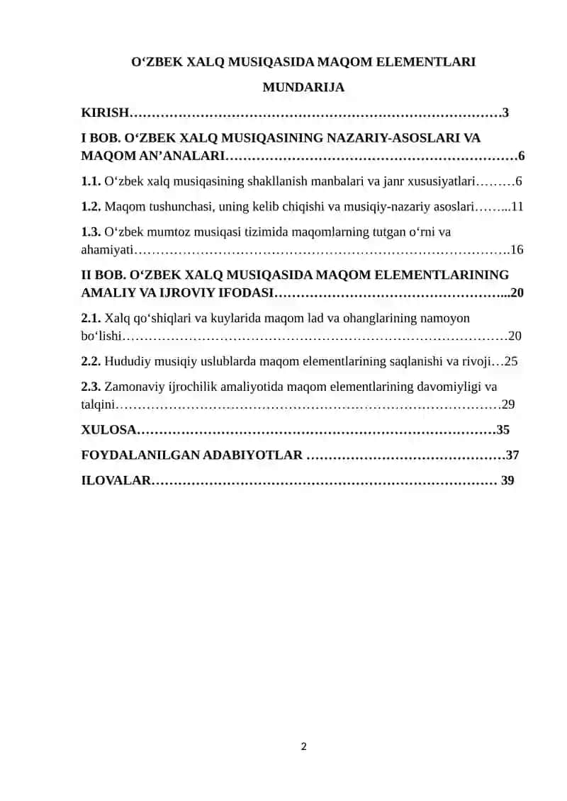 O’zbek xalq musiqasida maqom elementlari 2