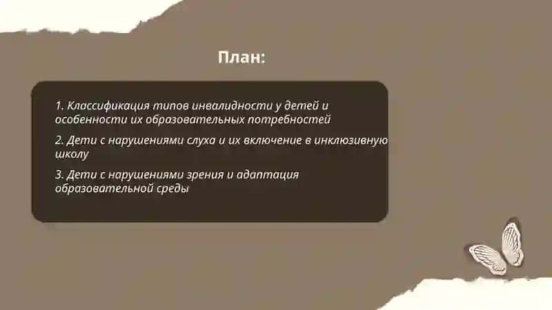 Типы детей с ограниченными возможностями и их вовлечение в инклюзивное образование 2