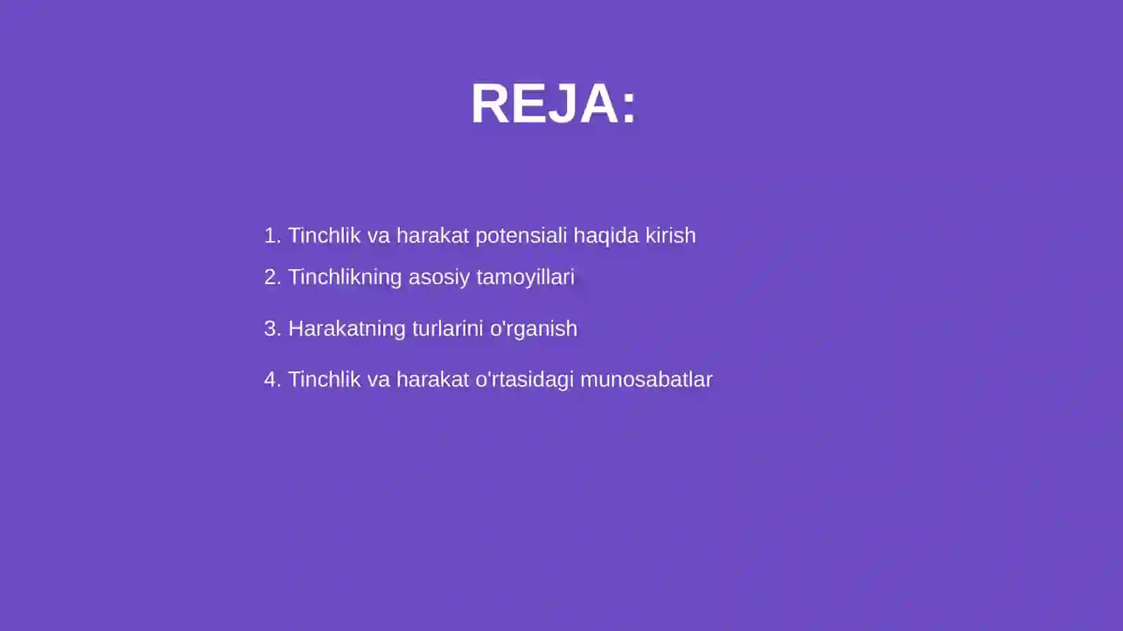 Tinchlik va harakat potensiali 2