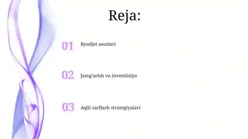 Aqlli sarflash strategiyalari 2