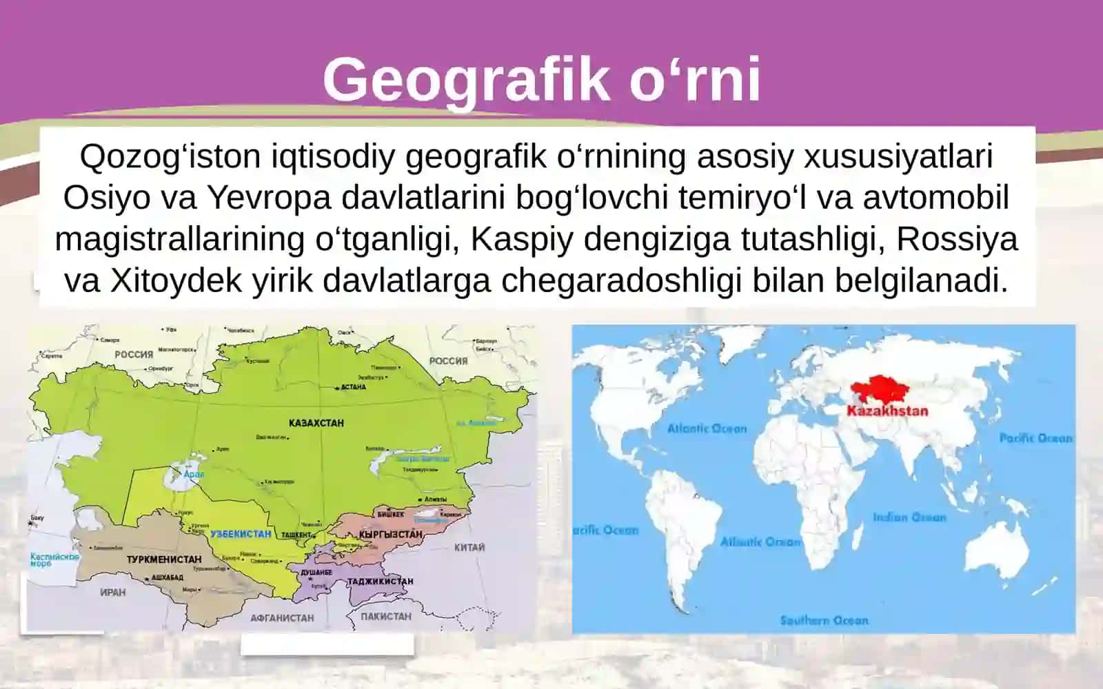 Qozog‘iston geografiyasi 2