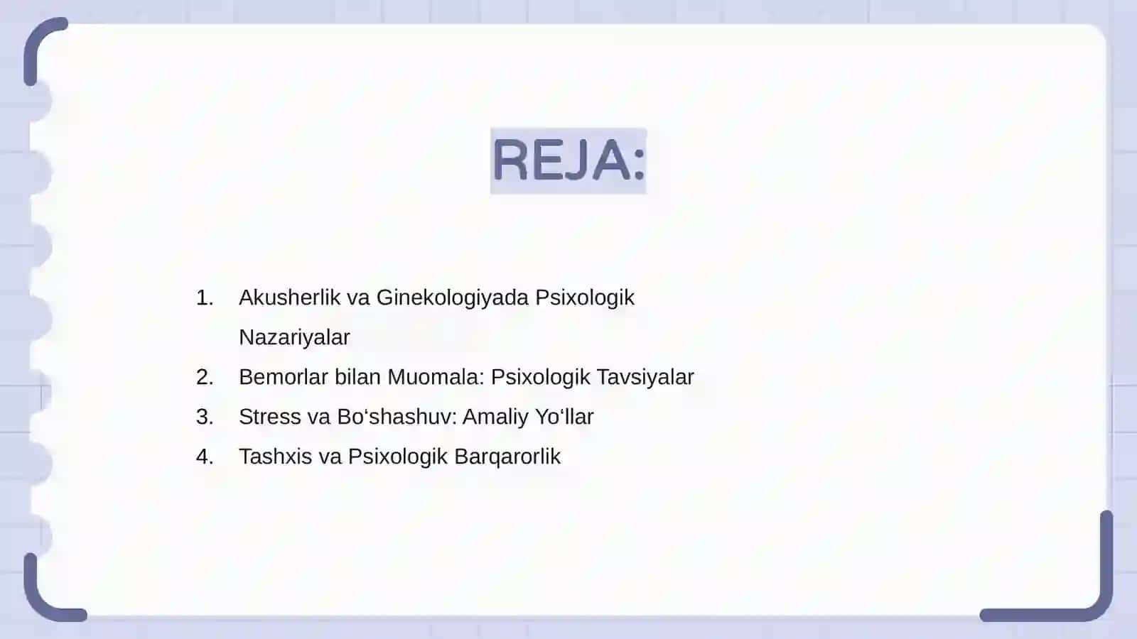 Akusherlik va Ginekologiyada Psixologik Nazariyalar 2