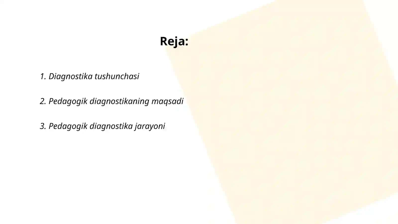 Pedagogik diagnostika 2