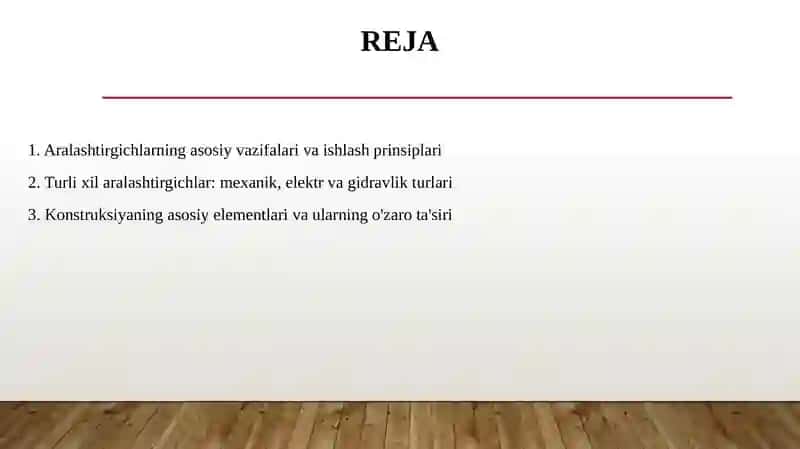 Aralashtirgichlar, ularning turlari konstruksiyasi 2