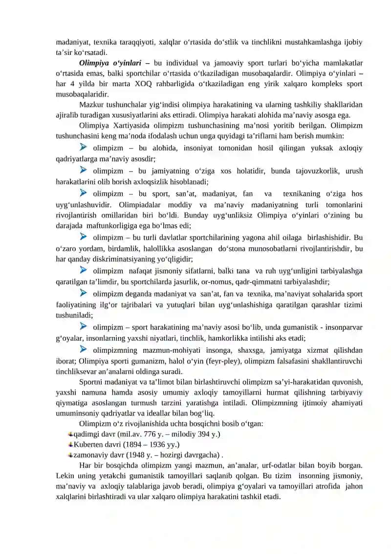 OLIMPIYA TA’LIMI TIZIMI 2
