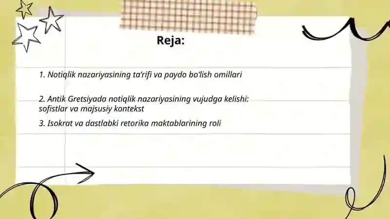 Notiqlik nazariyasining vujudga kelishi 2