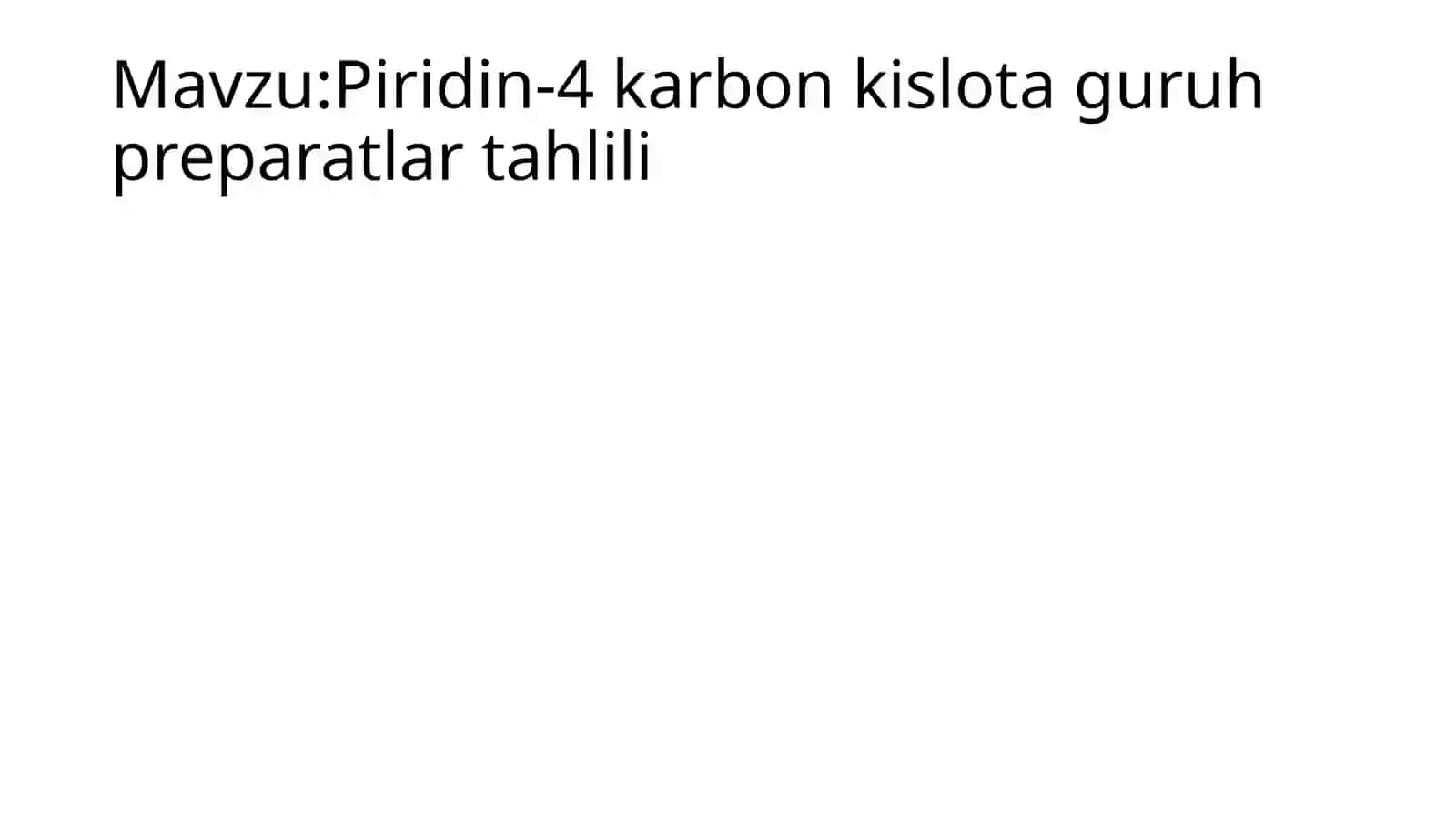 Piridin-4-karbonkislotasi tahlili 2