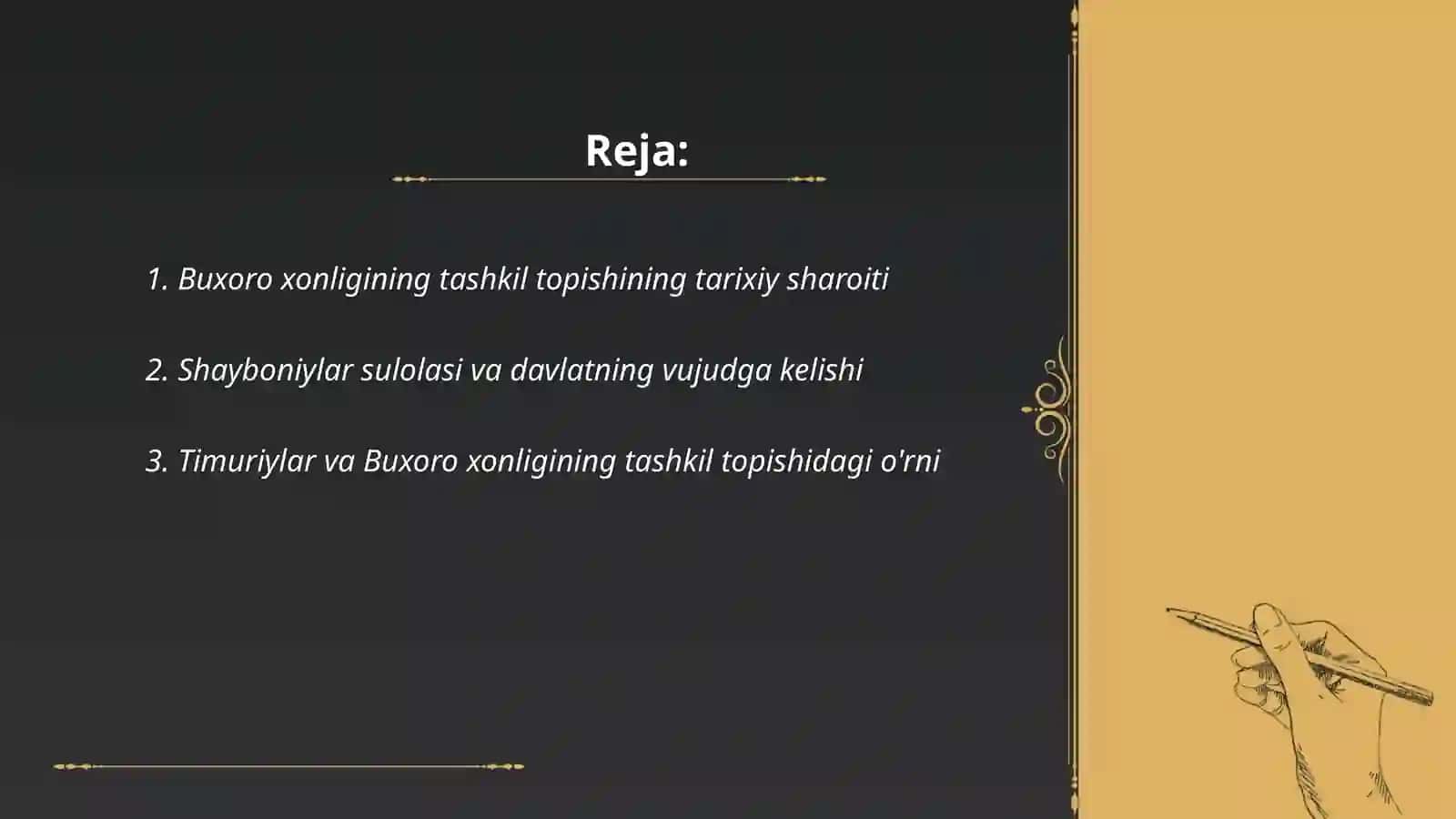Buxoro xonligining tashkil topishi 2