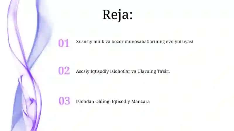 Iqtisodiy Islohotlar 2