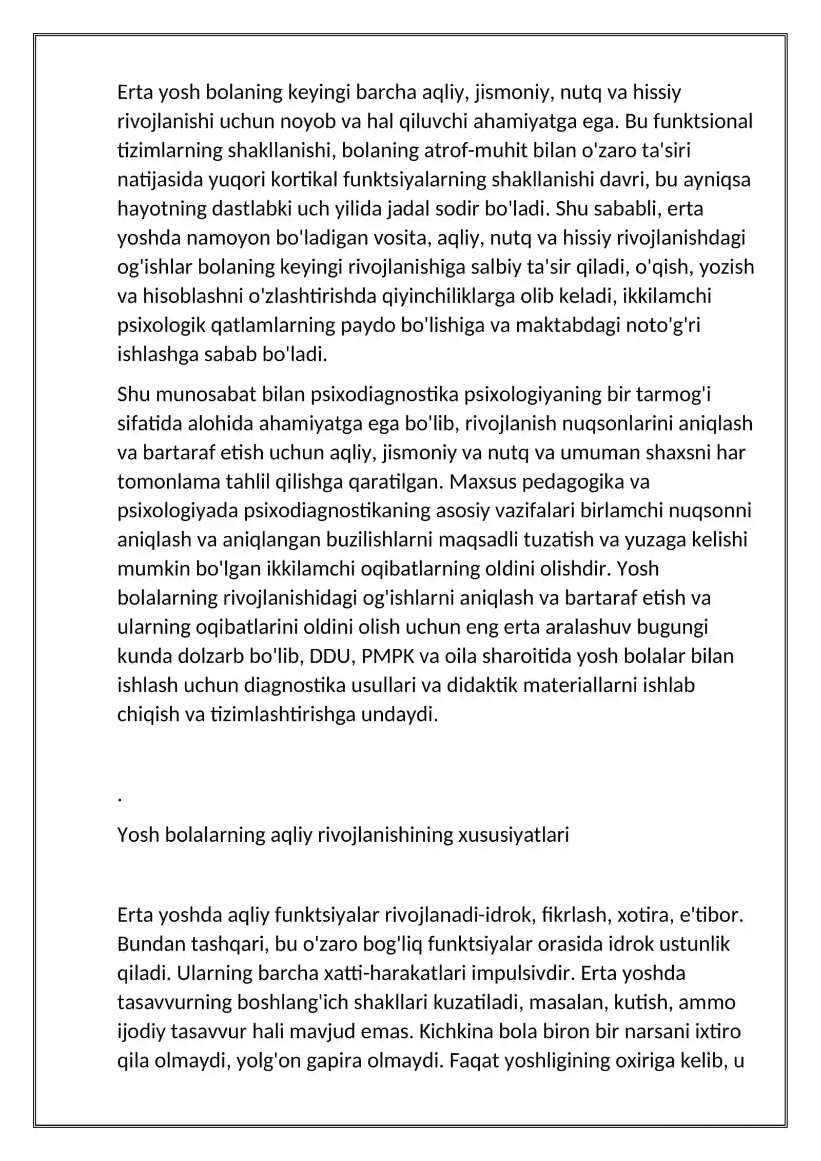 Go'daklik davri psixodiagnostikasi 2