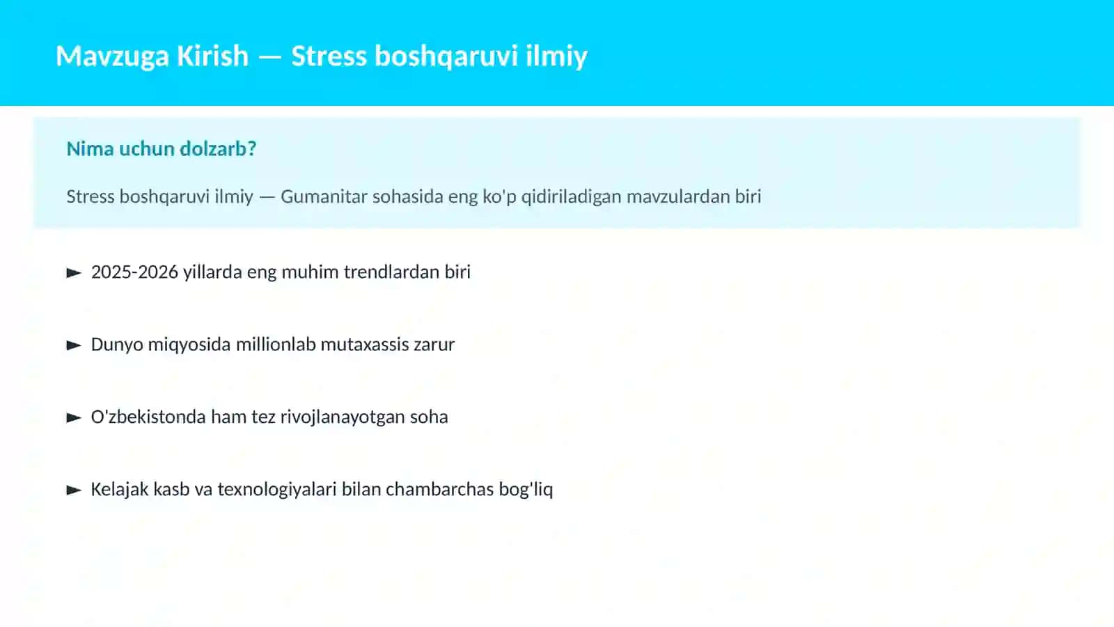 Stress boshqaruvi ilmiy 2