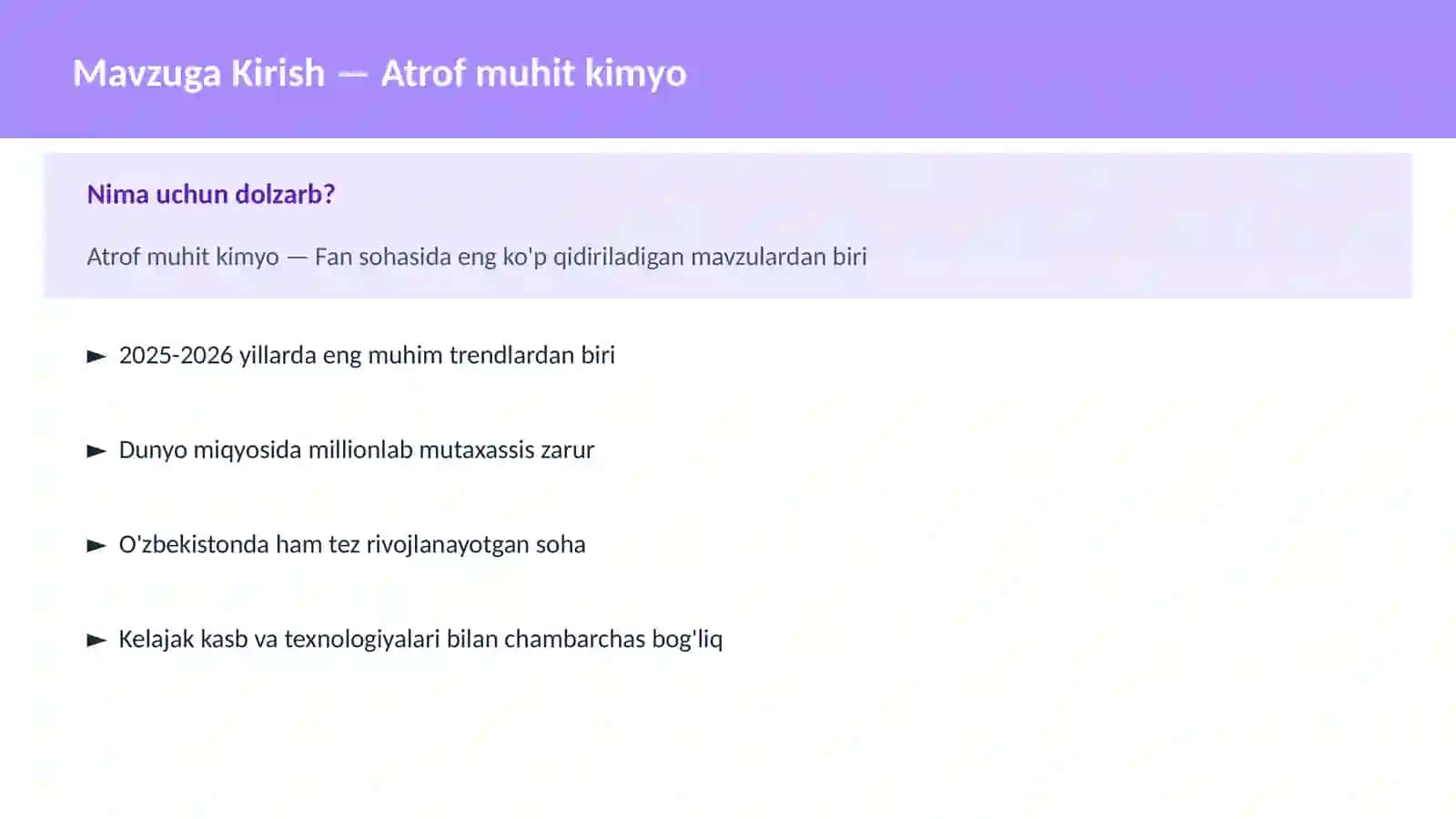 Atrof muhit kimyo 2