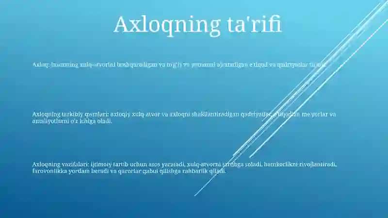 Axloqning Tarkibi Va Funksiyalari 2