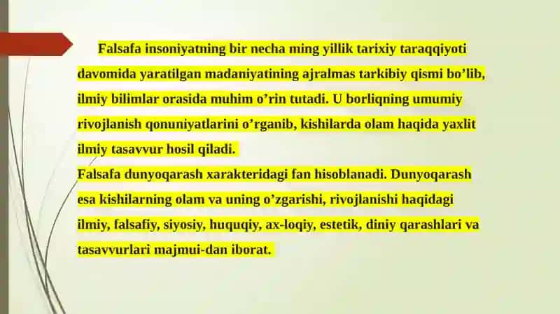 Falsafaning jamiyatdagi ahamiyati 2