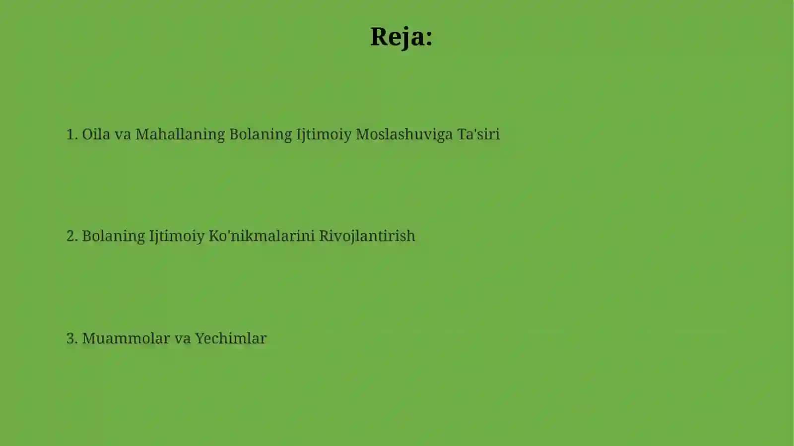 Oilada va mahallada bolaning ijtimoiy moslashuvi 2