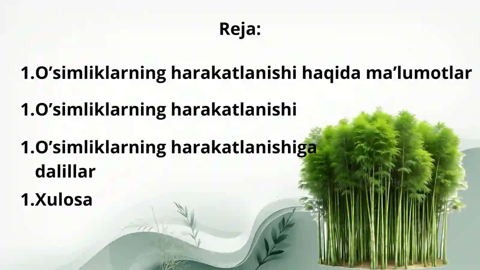 Oʻsimliklarning harakatlanishi 2