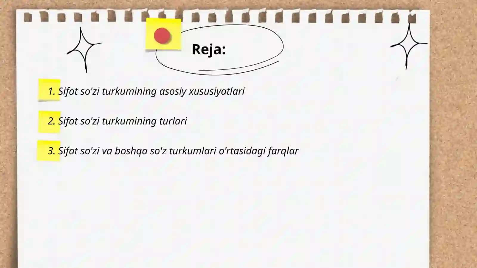 Sifat soʻz turkumini oʻrganishda interfaol usullardan foydalanish 2