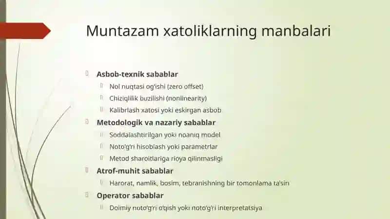Muntazam xatolik 2