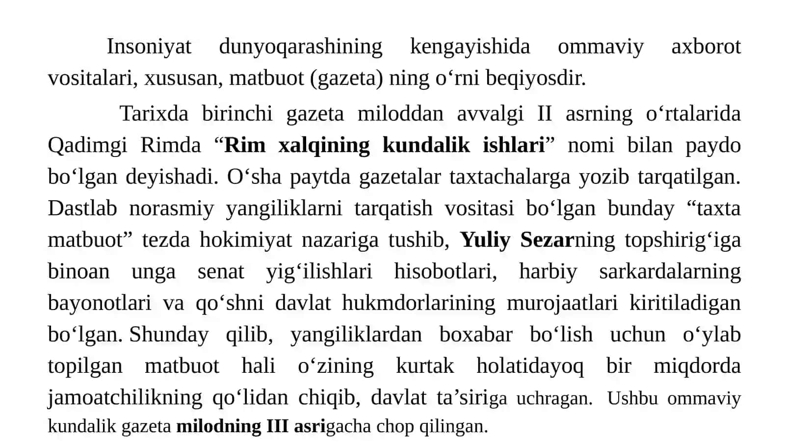 Insoniyat hayotidagi ilm-bosma nashrlar 2
