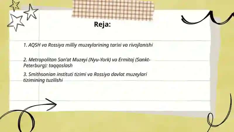 AQSH VA ROSSIYA MUZEYLARI 2