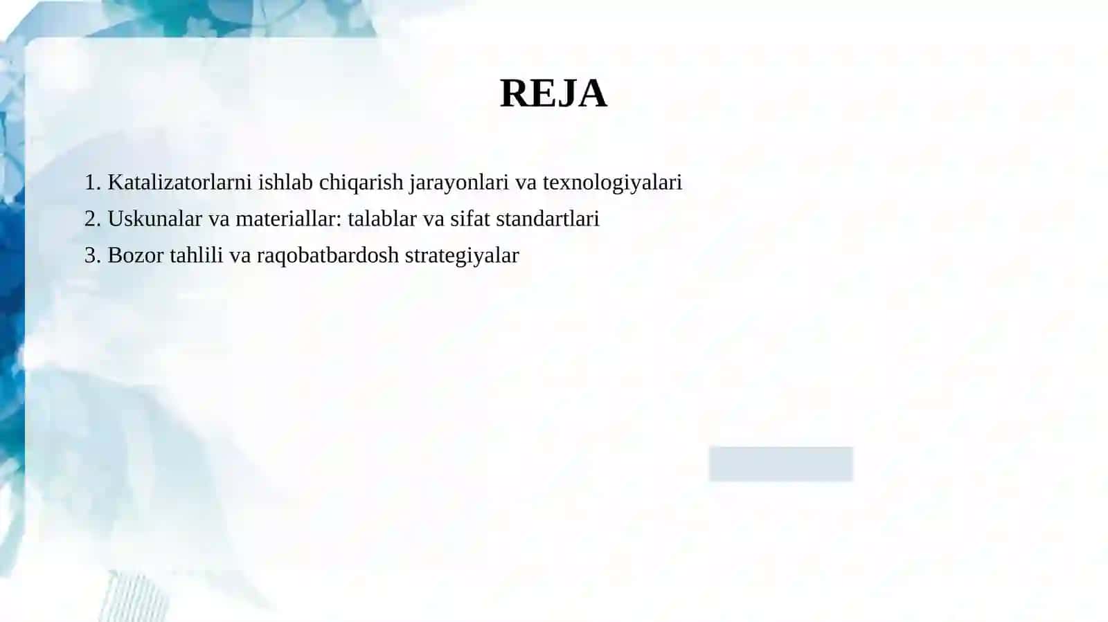 Katalizator ishlab chiqarish uskunalari 2