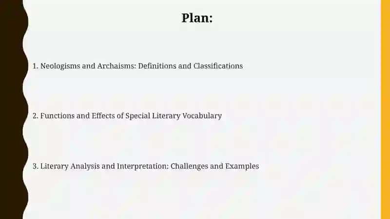 Presentation on Special Literary Vocabulary 2