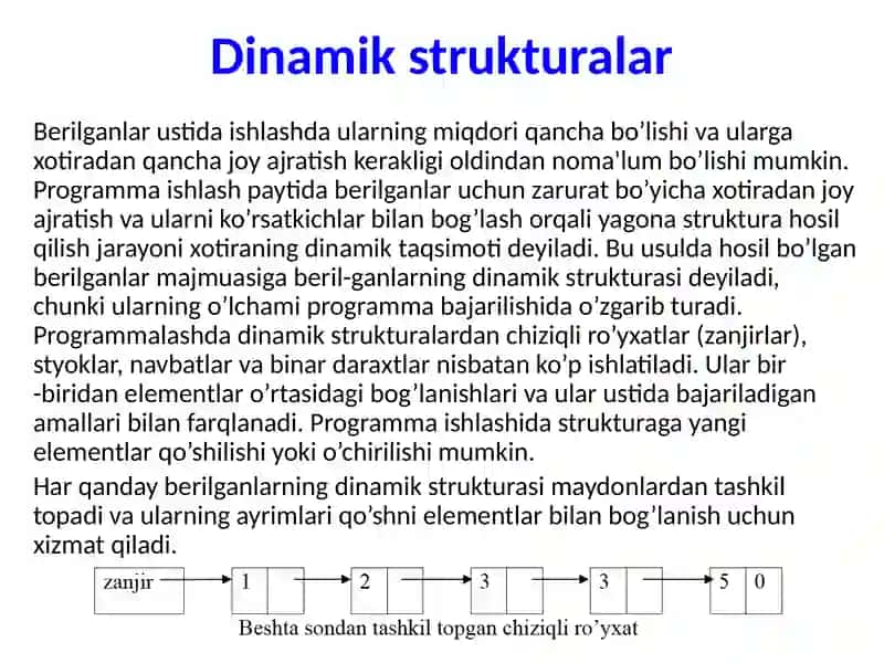 Dinamik strukturalar 2
