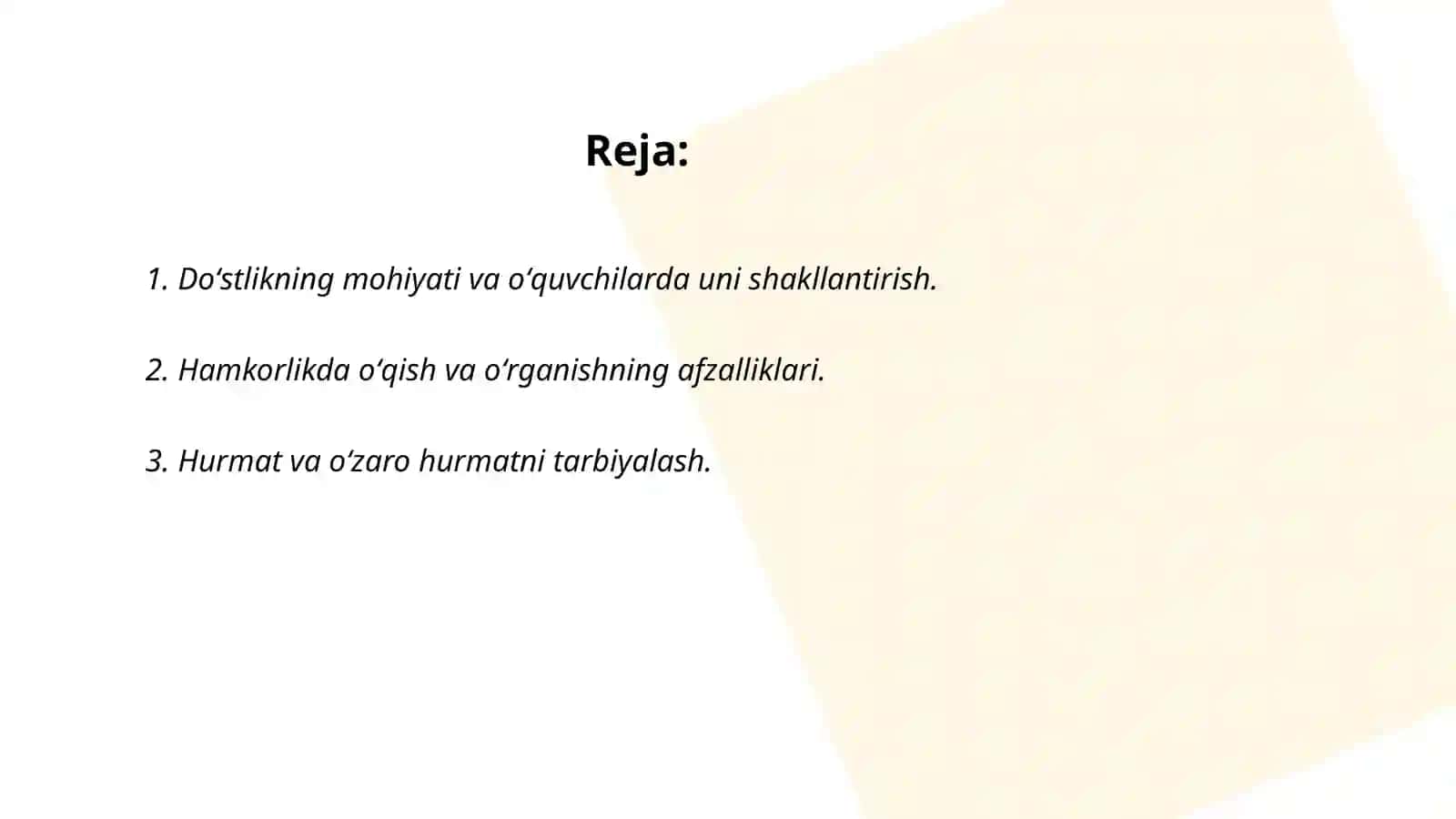 Doʻstlikning mohiyati va oʻquvchilarda uni shakllantirish 2