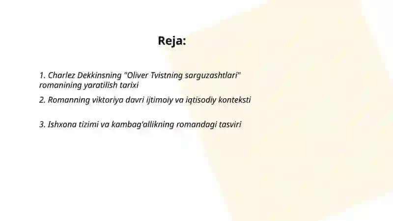 "Oliver Tvistning sarguzashtlari" romani 2