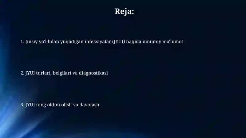 Jinsiy yo'l bilan yuqadigan infeksiyalar 2
