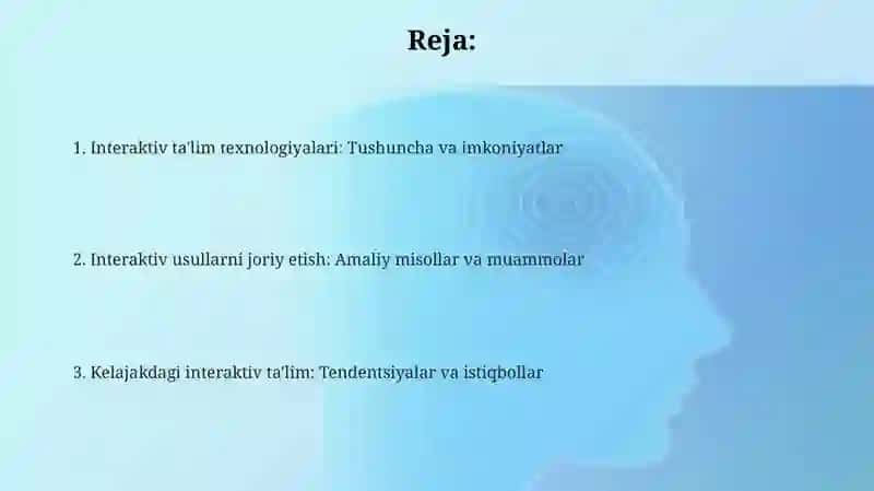 Talimda interfaol metodlarni qoʻllash texnalogiyalari 2