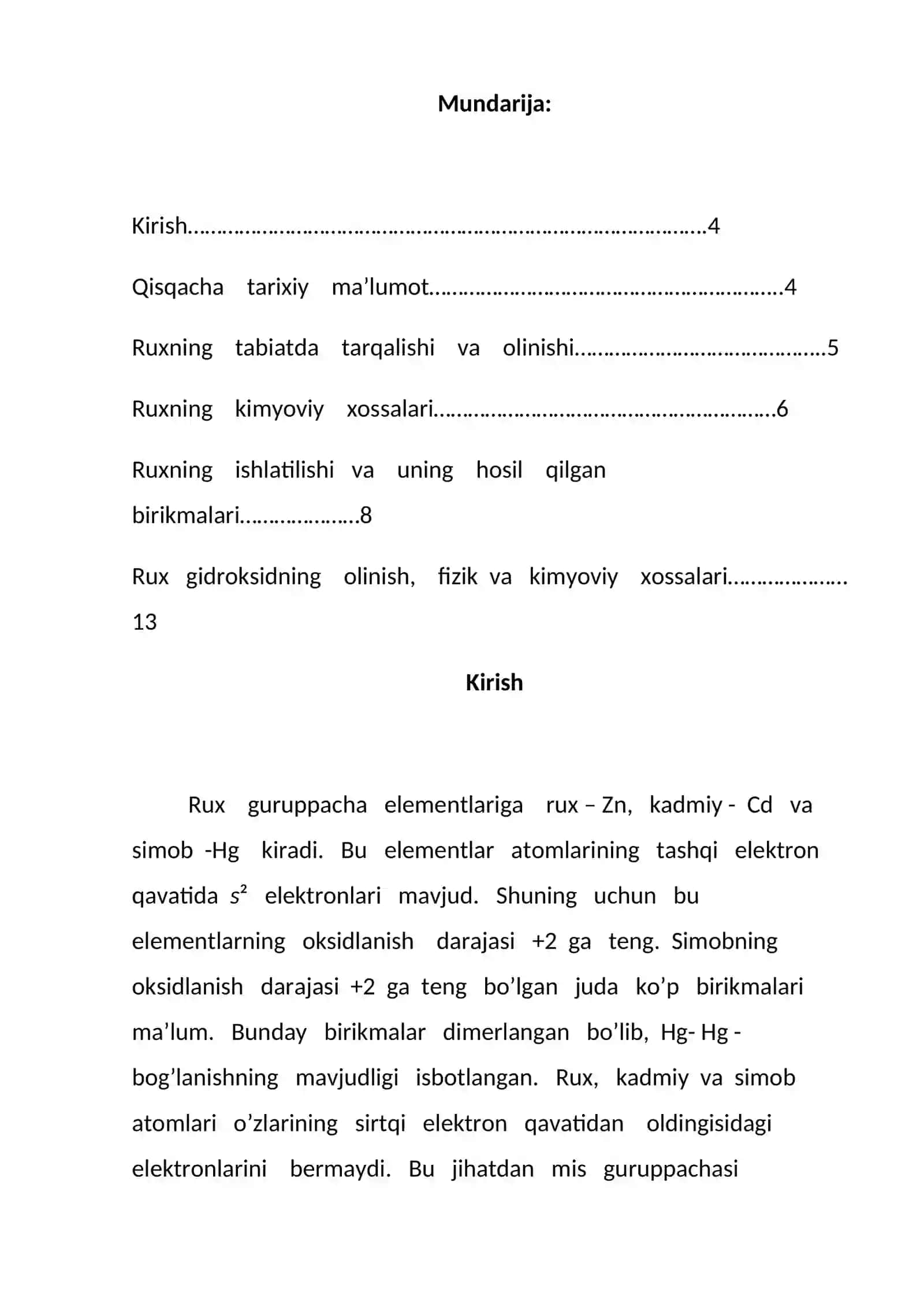 Rux oksidi,olinishi va xossalari 2