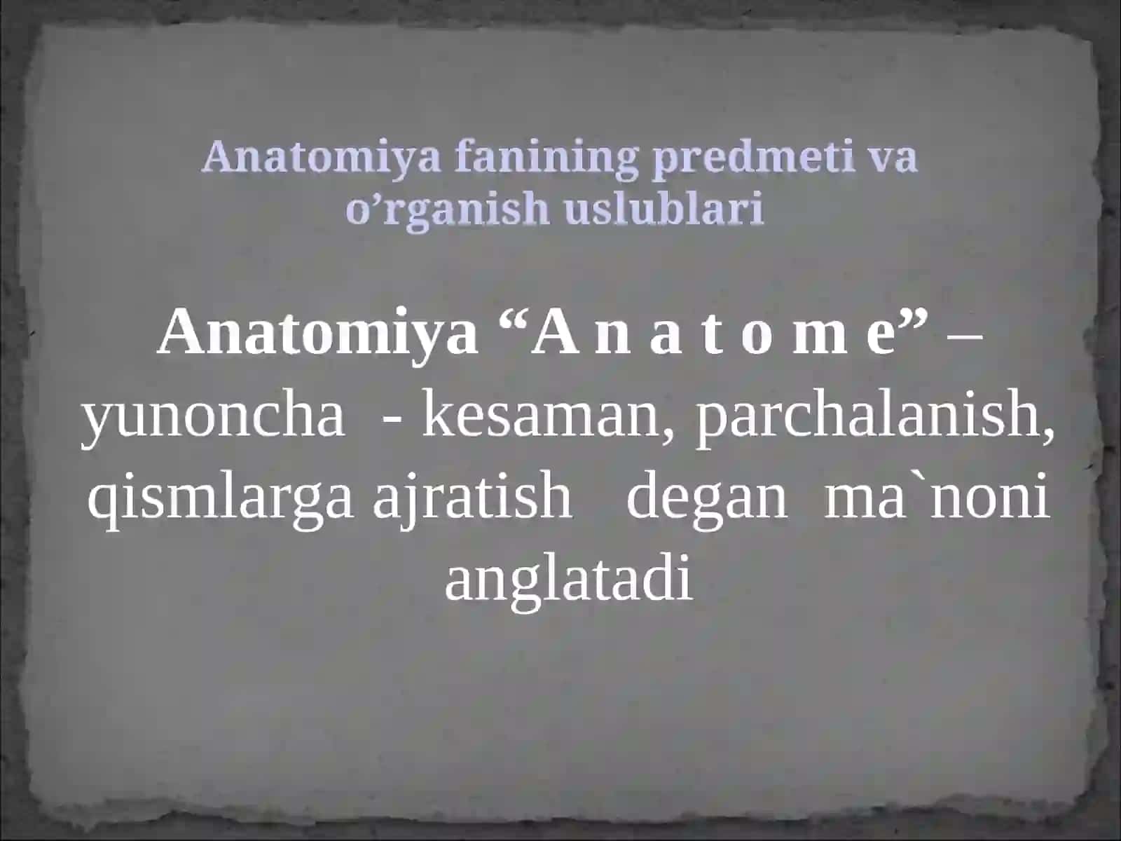 Odam anatomiyasi 2