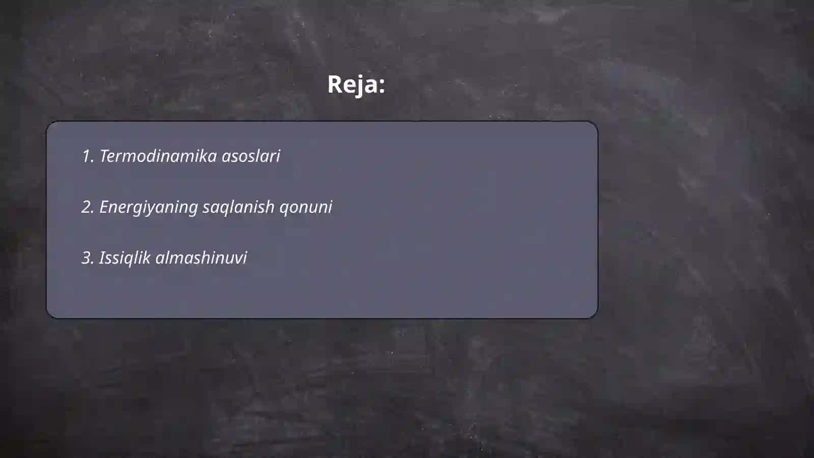 Terma dinamika qonunlari 2