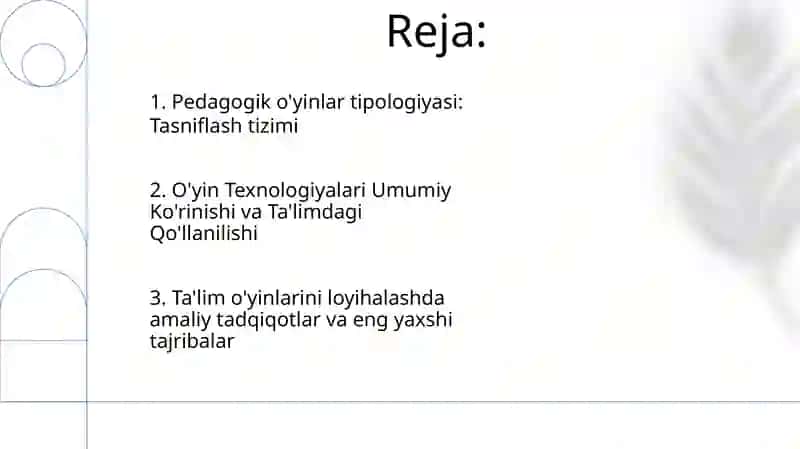Pedagogik o'yinlar tipologiyasi 2