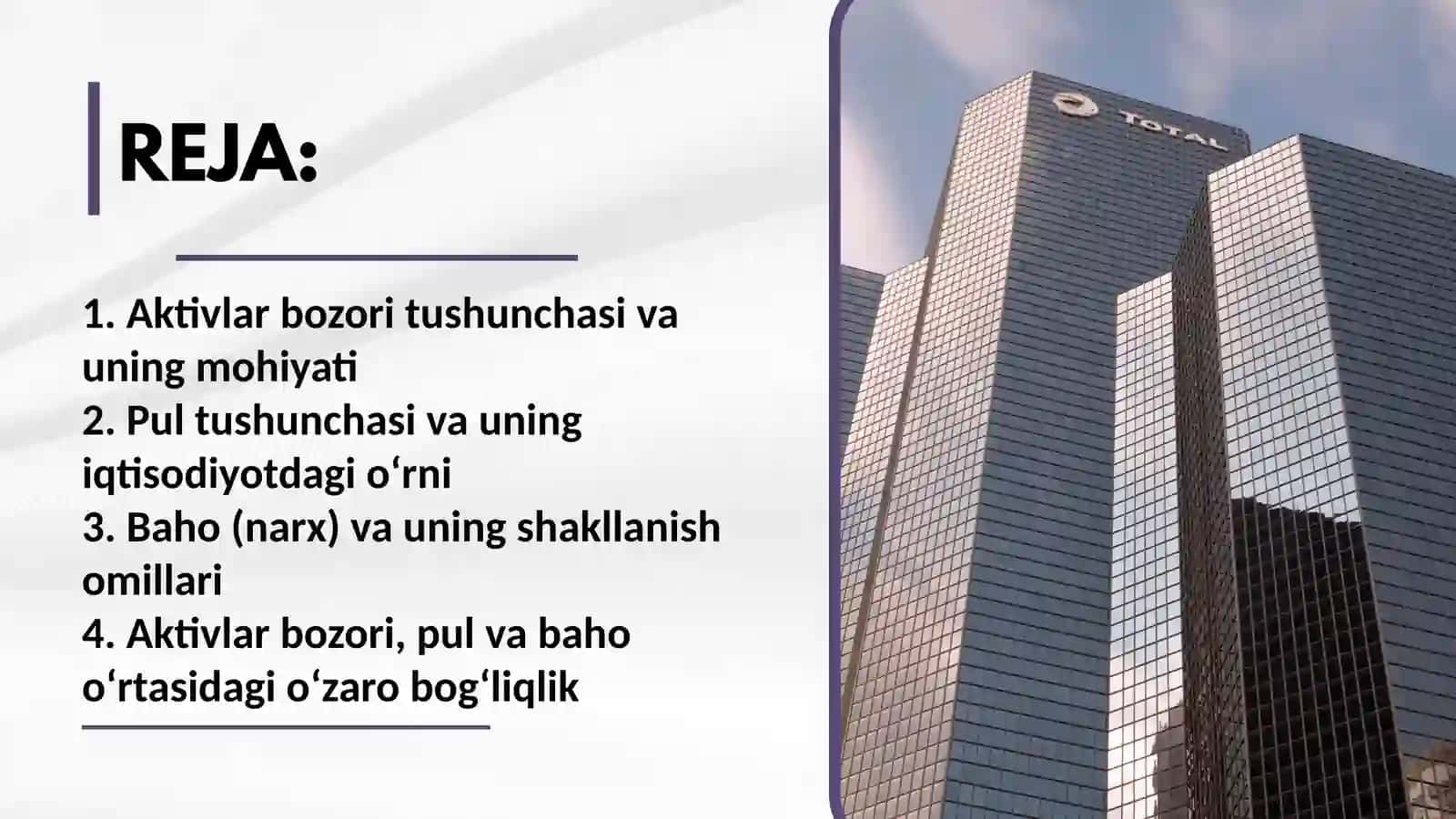 Aktivlar bozori, pul va baho 2