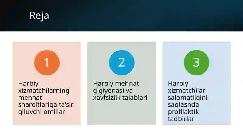 Harbiy xizmatchilarning mehnat sharoitlari 2