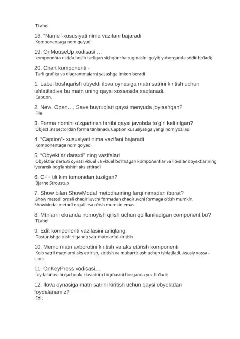 Standart komponentalar 2