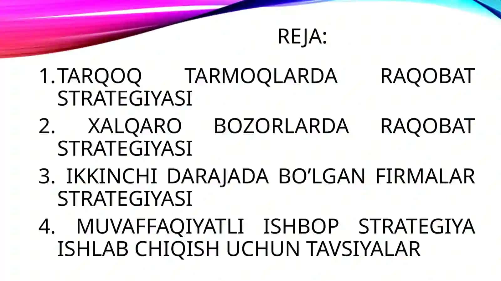 RAQOBAT STRATEGIYASI 2