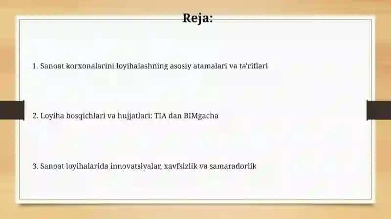 Sanoat korxonalari loyihalash asoslari 2