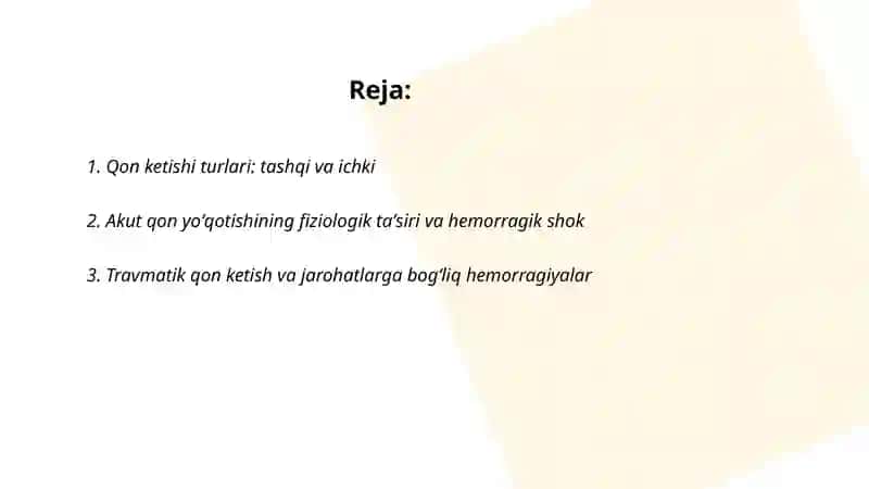 Qon ketishi va yoʻqotish 2